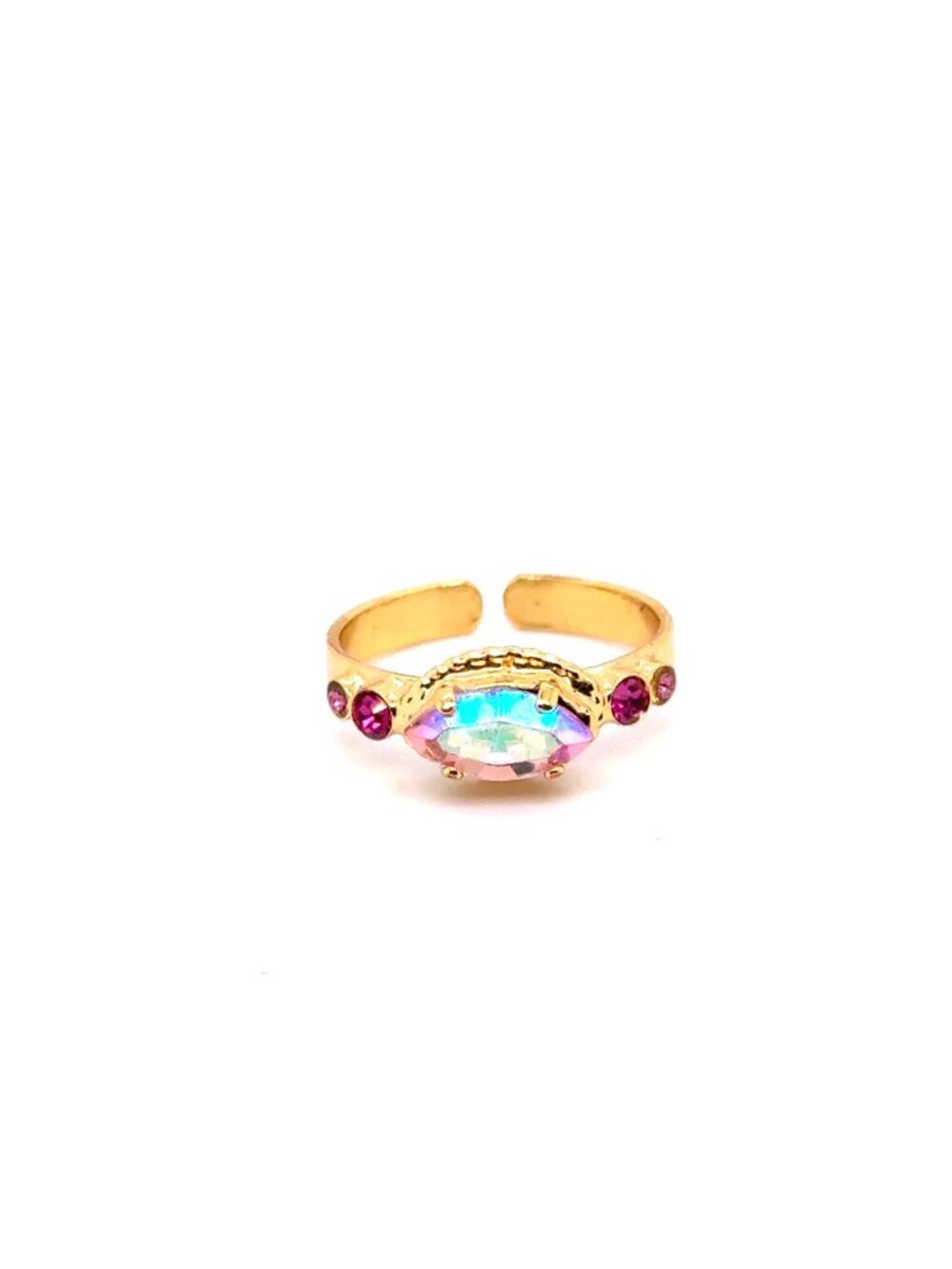 Sorrelli Iridescent/Pink Stone Ring